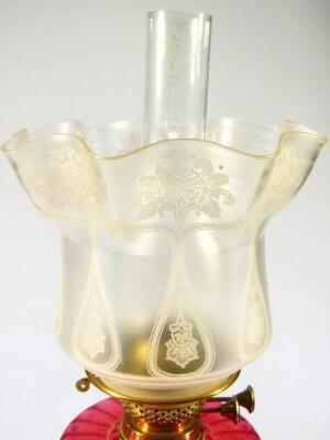 A Victorian oil lamp - 3