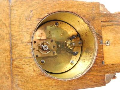 A late Victorian/Edwardian rosewood and marquetry miniature longcase clock - 2