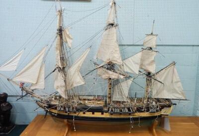 A large scale model of four masted ship - 2