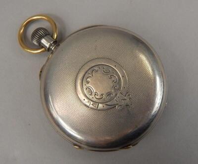 A George V J W Benson silver top wind half hunter pocket watch - 5