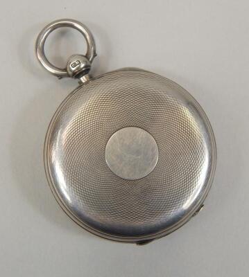 A Victorian J W Benson key wind silver pocket watch - 5