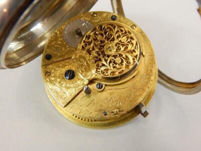 A Victorian open faced key wind pocket watch - 3