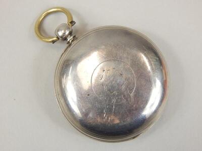 A Victorian silver Hunter pocket watch - 2