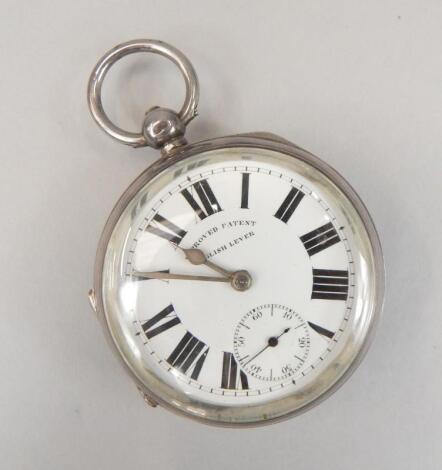 An Edward VII silver key wind pocket watch