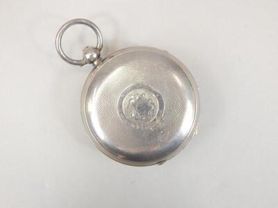 An Edward VII silver key wind pocket watch - 3