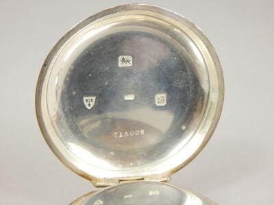 An Edward VII silver key wind pocket watch - 4