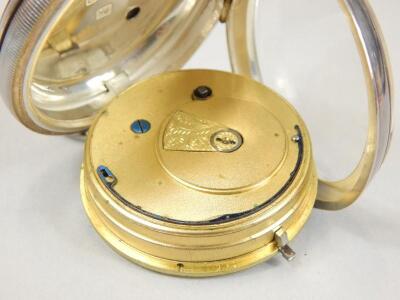 An Edward VII silver key wind pocket watch - 5