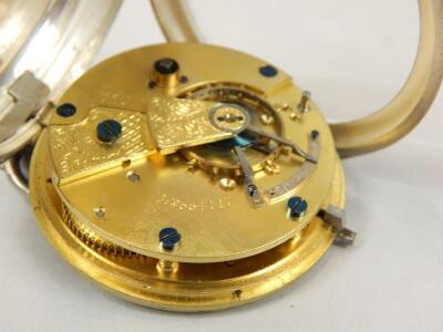 An Edward VII silver key wind pocket watch - 6