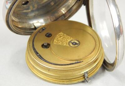 A silver cased pocket watch - 4