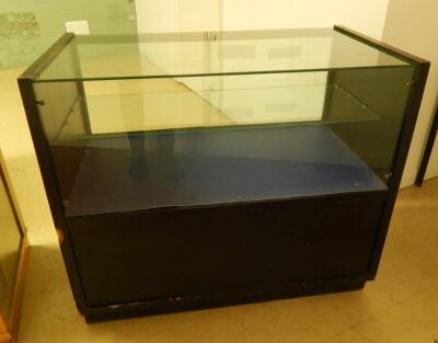 *A 20thC ebonised shop counter