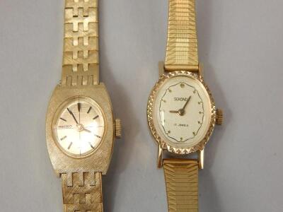 Two gold plated ladies wristwatches - 2