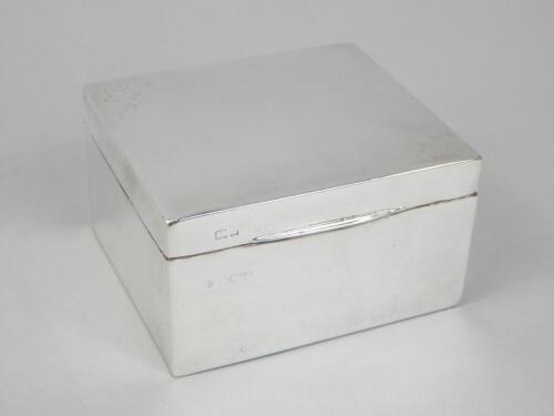 A 20thC rectangular cigarette box