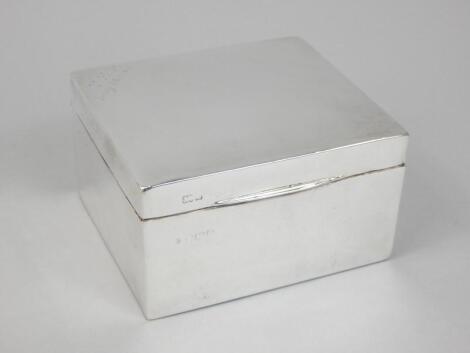 A 20thC rectangular cigarette box