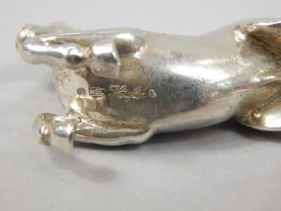 Three various white metal figures of horses - 2