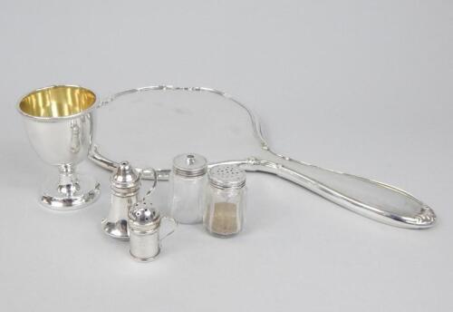 A collection of small silver