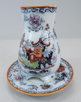 A 19thC Mason's Ironstone toothbrush holder