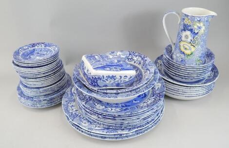 A large quantity of Copeland Spode blue Italian pattern china