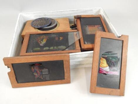 Various Victorian magic lantern slides