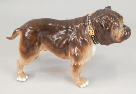 An Alton ceramic figure of a bulldog