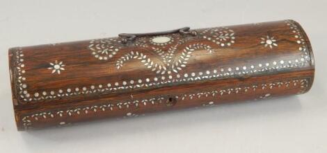 A 19thC Indian style rosewood glove box