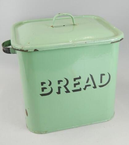 A mid-20thC enamel bread bin