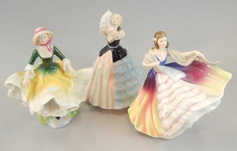 Three Royal Doulton porcelain figures