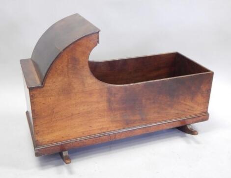 A 19thC mahogany baby's cradle