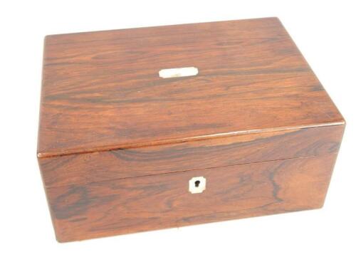 A Victorian rosewood workbox