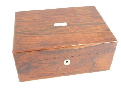 A Victorian rosewood workbox