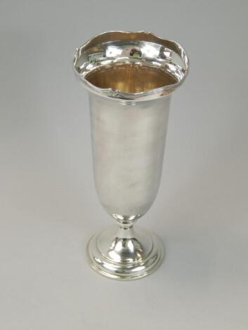 A George V silver vase