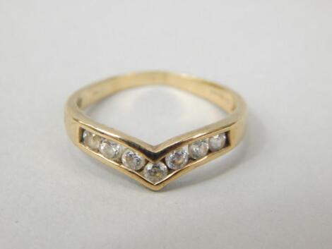 A 9ct gold dress ring