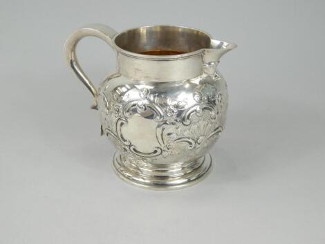 A late Victorian silver jug