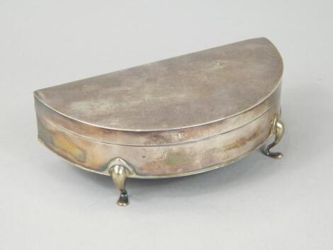 A George V silver trinket box