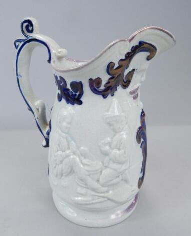 A 19thC Staffordshire lustre jug