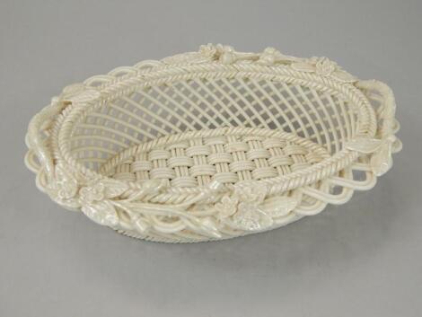 A Belleek porcelain basket