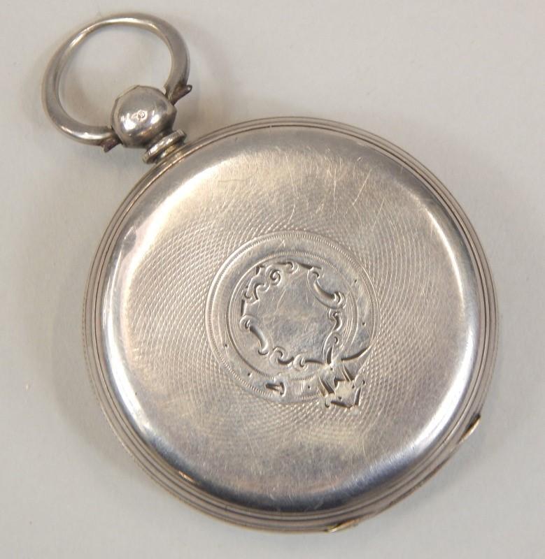 A Victorian silver key wind open face pocket watch