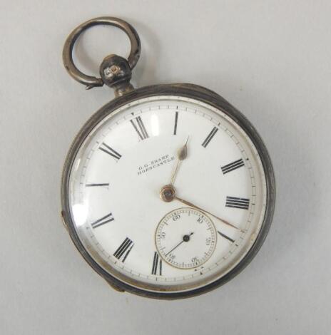 A Victorian silver key wind pocket watch