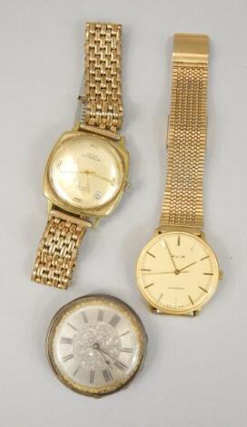 An Avia gold plated watch