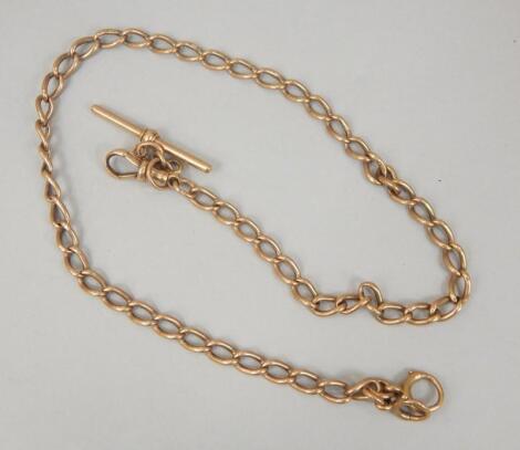 A 9ct gold watch chain