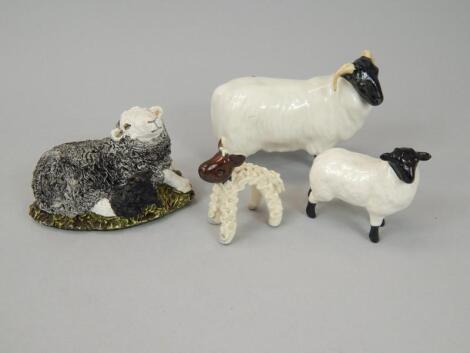 A collection of sheep models