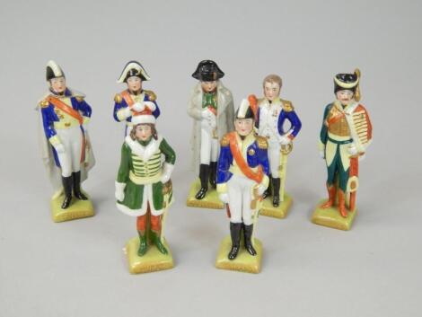 A collection of seven German porcelain figures