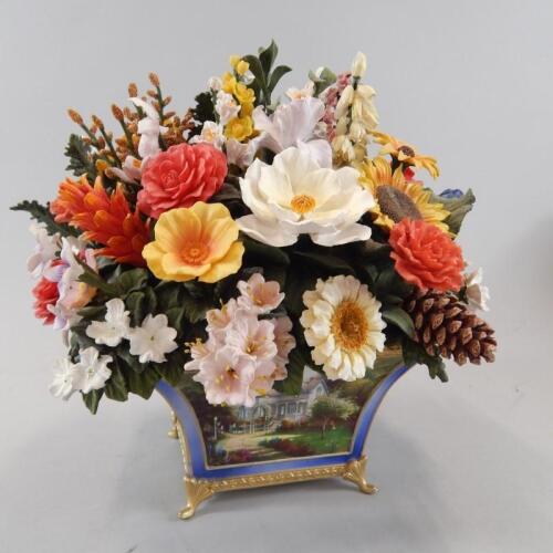 A Bradford Exchange model of Thomas Kinkade's All American Bouquet