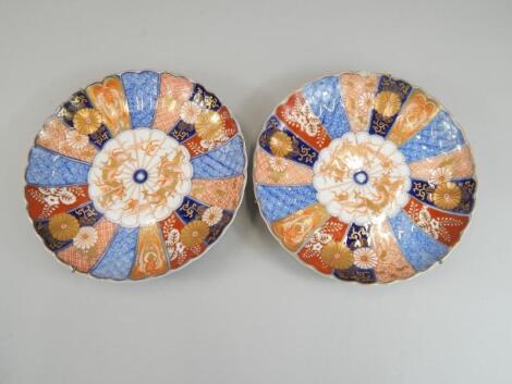 A pair of Japanese Imari plates