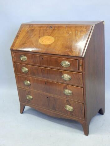 A George III mahogany bureau