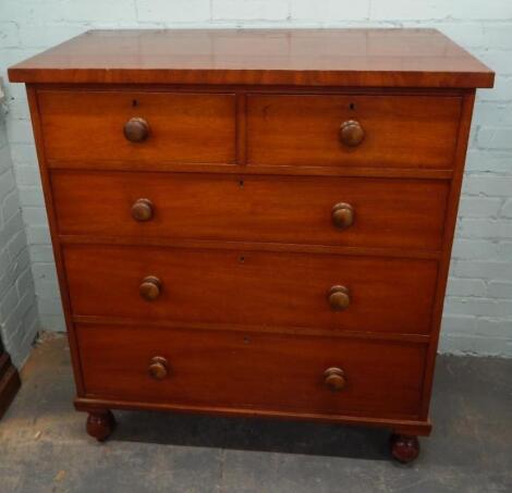 A Victorian mahogany chest of drawers