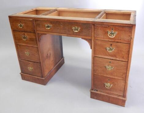 A 19thC walnut dressing table