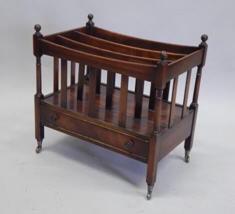 A reproduction mahogany three division Canterbury