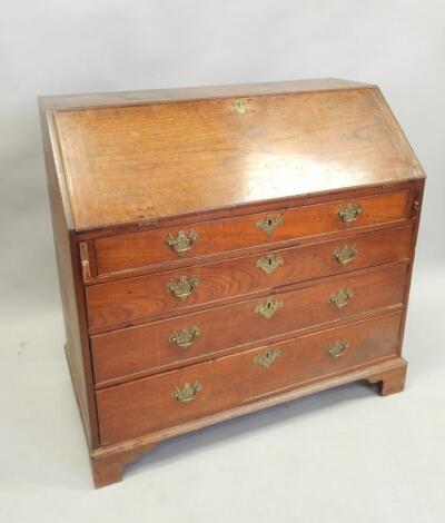 An early 19thC oak bureau