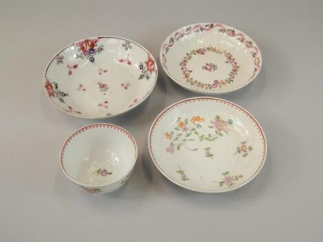 Various late 18th/early 19thC English porcelain tea bowls