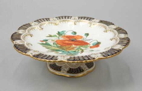 A 19thC Coalport porcelain comport